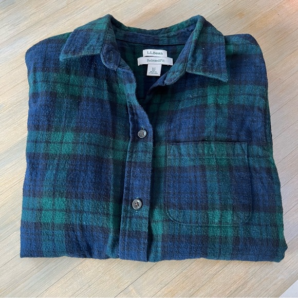 LL Bean Blackwatch Plaid Flannel Women’s XS - Picture 5 of 5